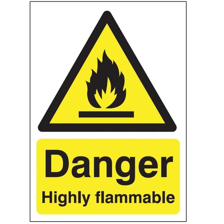Picture of Danger Highly Flammable Sign