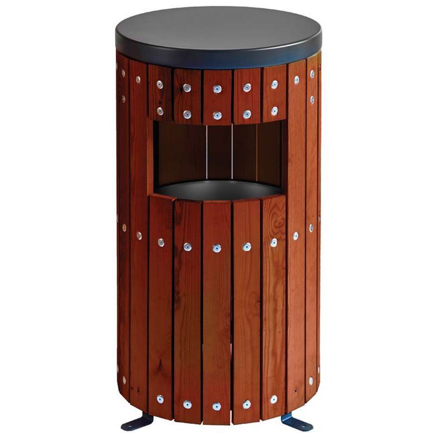 Picture of Wood Effect Bin - Circle Single