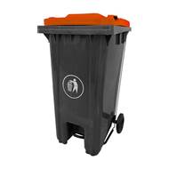 Picture of Pedal Wheeled Bins with Coloured Lids